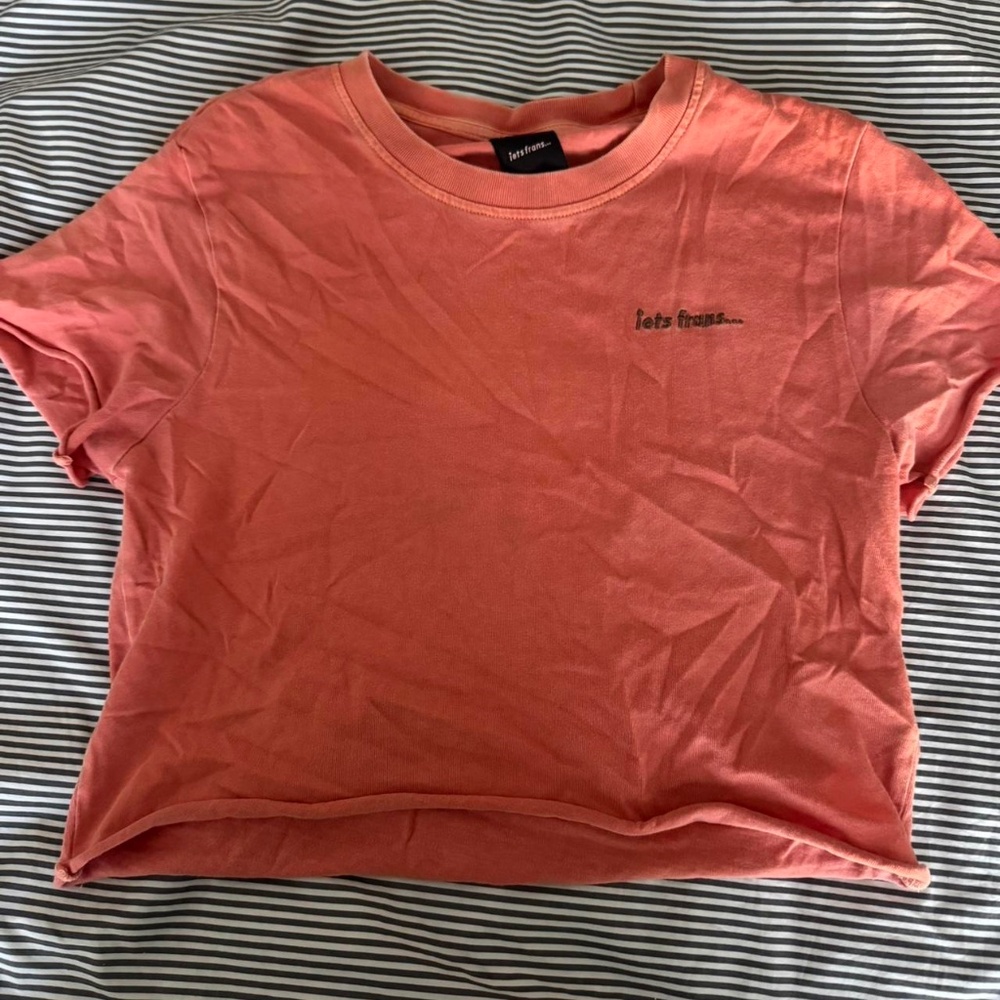 urban outfitters iets fran’s orange crop tshirt